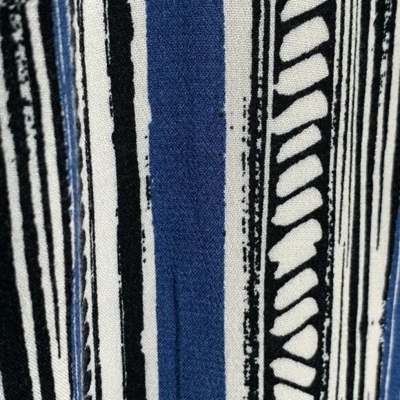 Ella Moss Women’s Small Blue White Striped Shift Dress Short Sleeve Casual - Picture 9 of 11